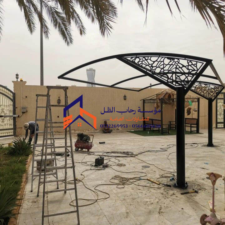 مراحل تركيب مظلات سيارات كابولي